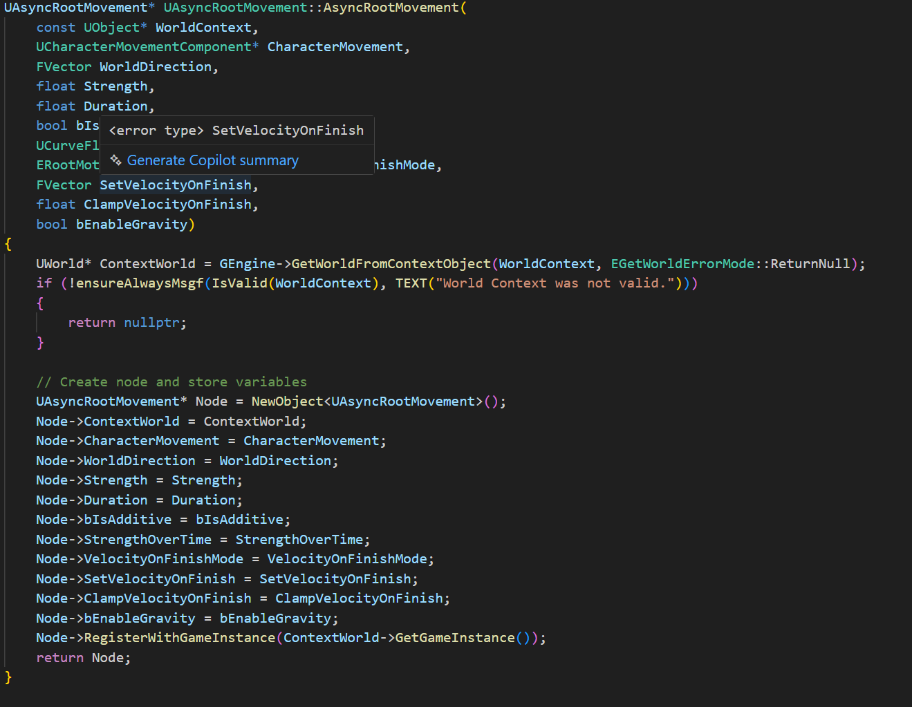 Async Root Motion Constructor code