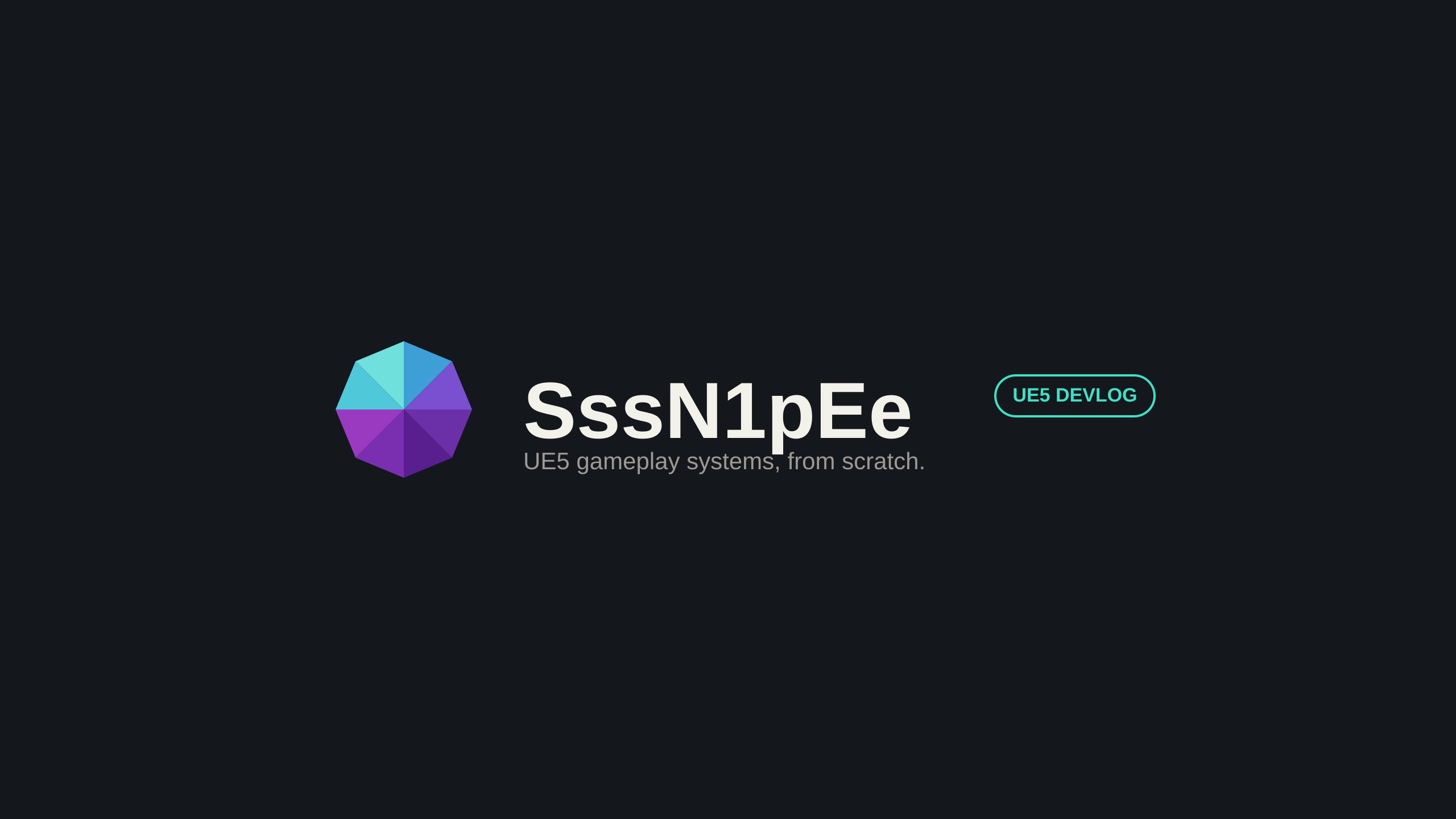 SssN1pEe &mdash; UE5 gameplay systems, from scratch.
